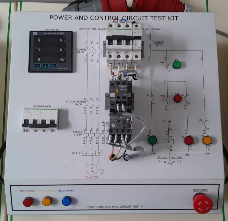 Power and Control Circuit Demonstration Panel